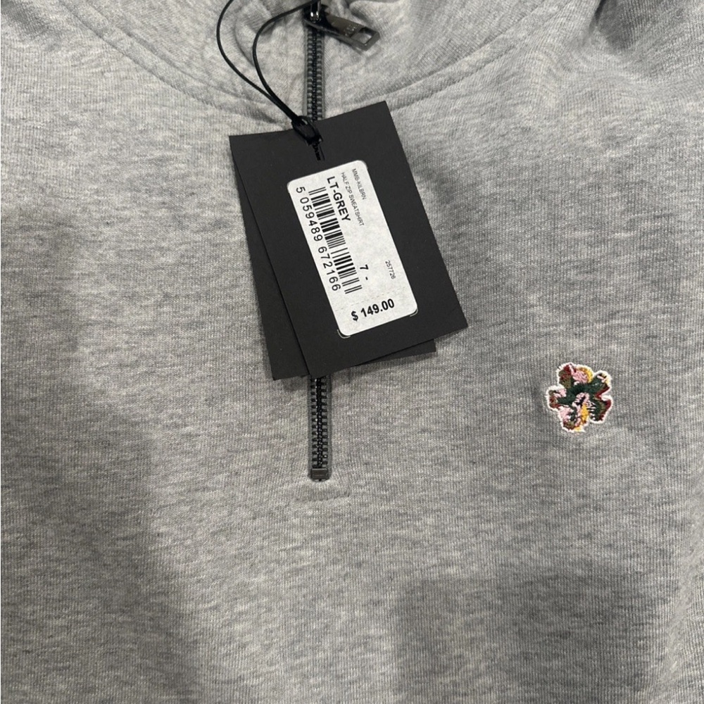 Ted Baker Light Gray Zip-Up Sweater - Picture 4 of 12